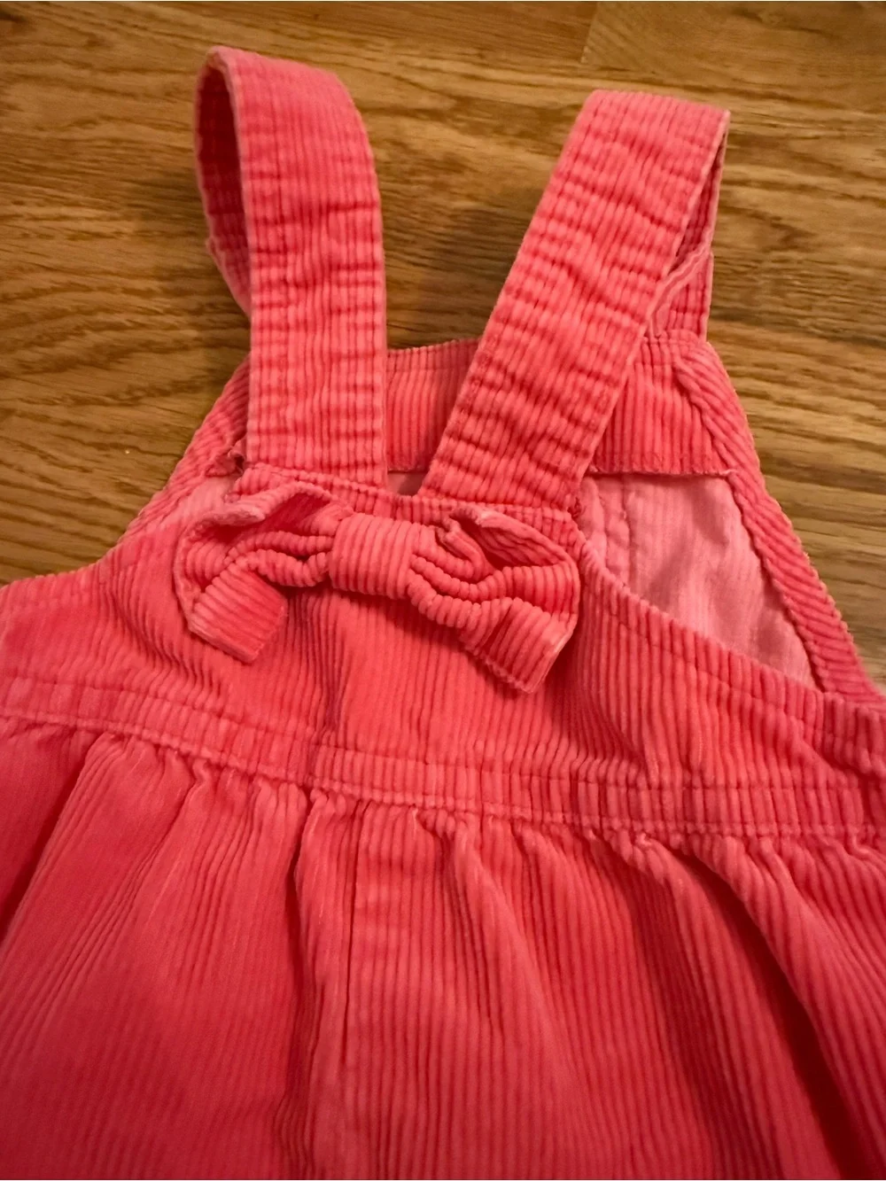 Vintage OshKosh B'Gosh Vestbak Corduroy Overalls Size 24M Girls USA Made Pink